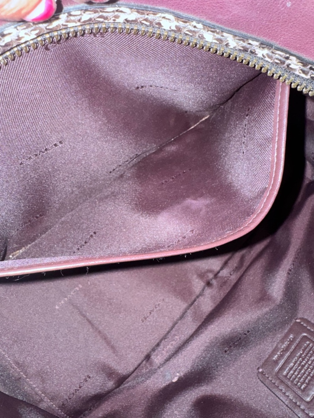 Coach 2019 Dreamer 36 ColorBlock Snakeskin Detail Satchel Shoulder Bag Crossbody - Picture 14 of 15